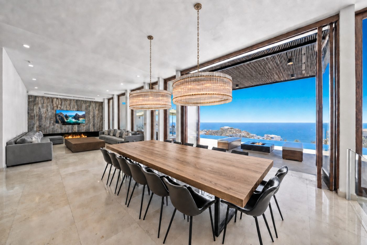 Dining and living area